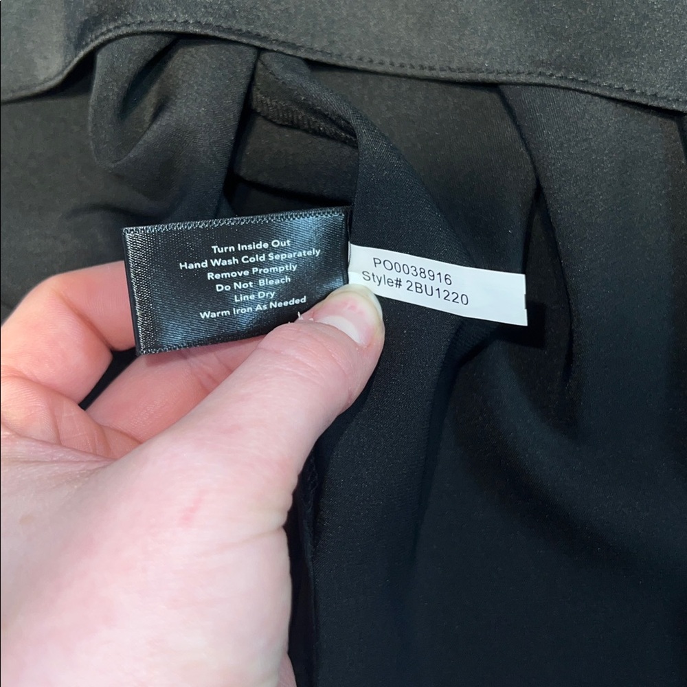 Boston Proper Black Satin Camisole with Gold Chain Neck line - Picture 7 of 9